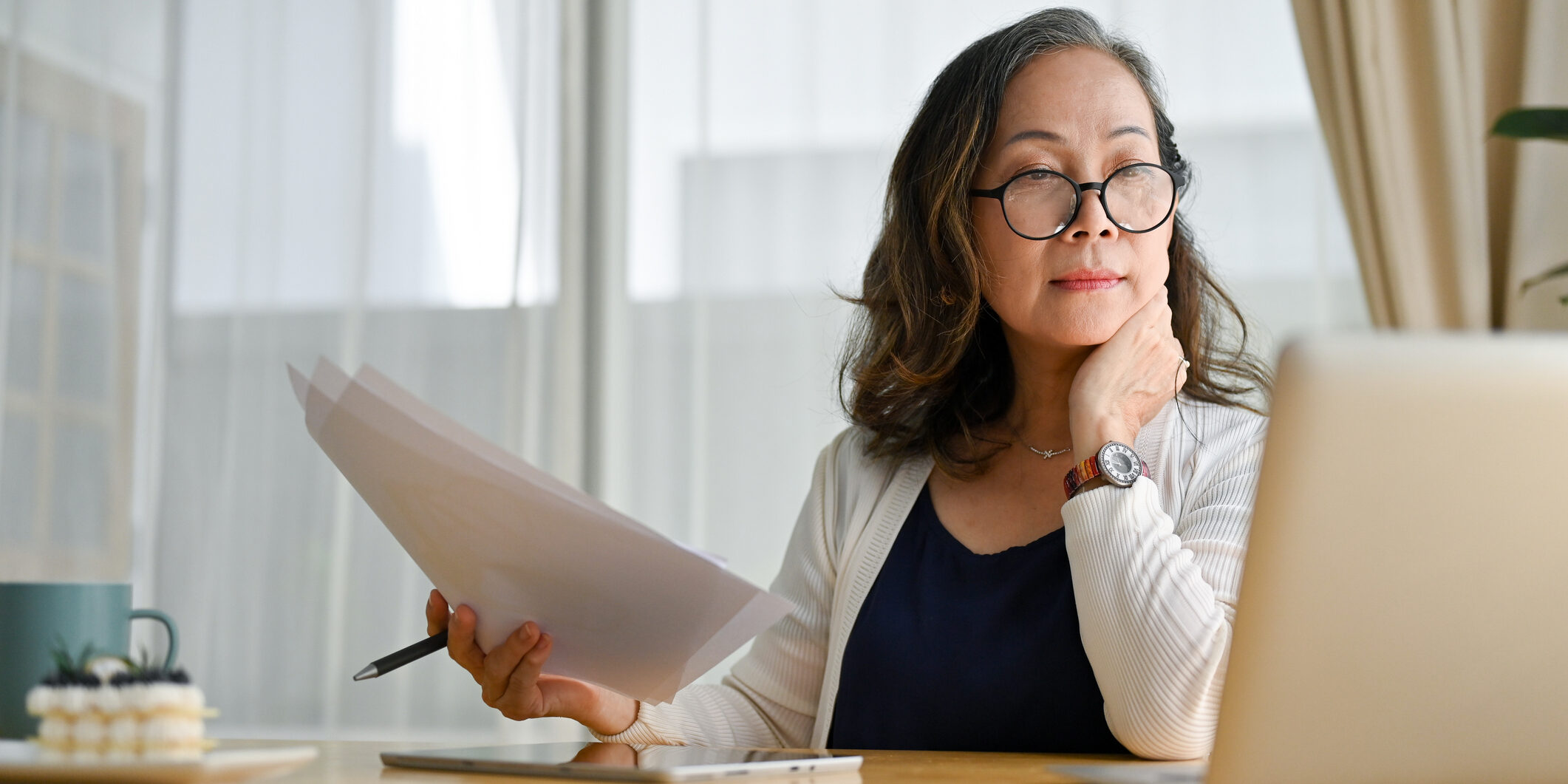 Woman going over compliance issues.