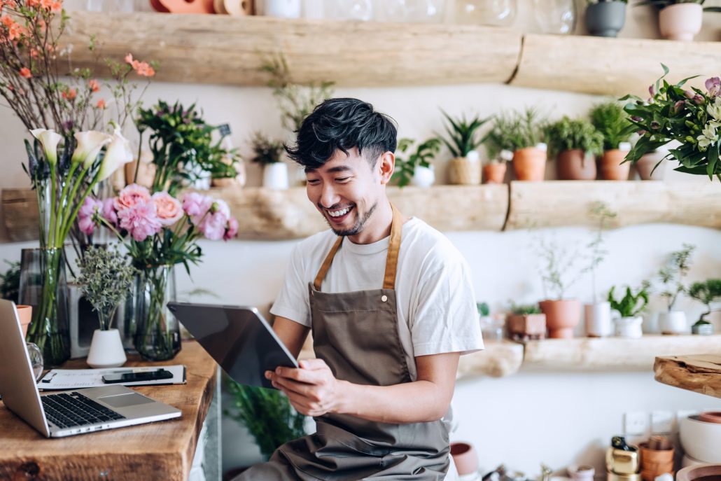 Small business owner revamping online hiring practices.